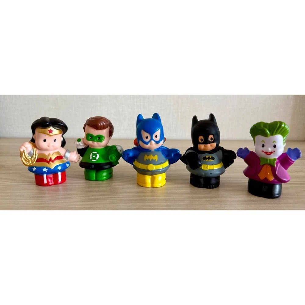 Little People Superheros- Batman, Batgirl, Joker, Wonder Woman, Green Lantern